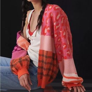 Anthropologie Sweater 🩷🐆🧡 NWT